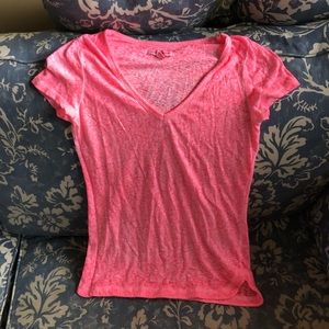 Pink V Neck Tee